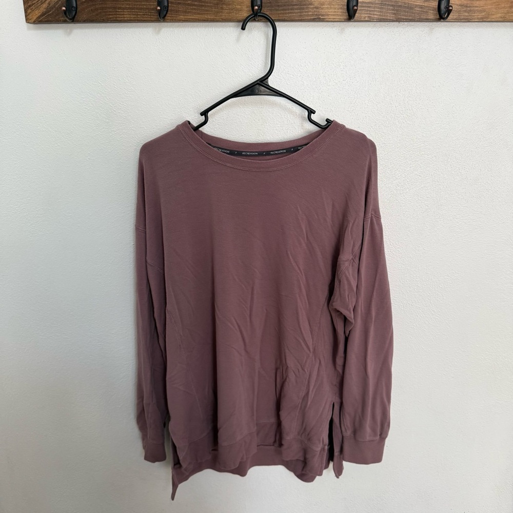 Recreation Mauve Long Sleeve Crewneck Sweatshirt